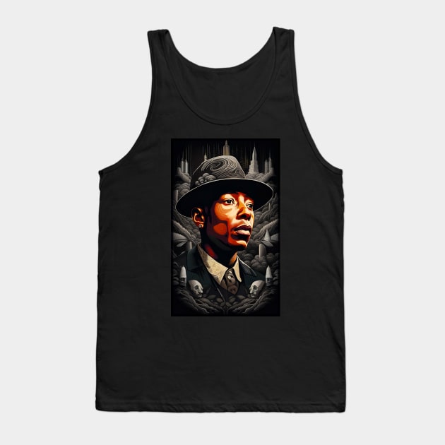 Pharrell Williams Fantasy Music Art T-Shirt Tank Top by Vintagiology